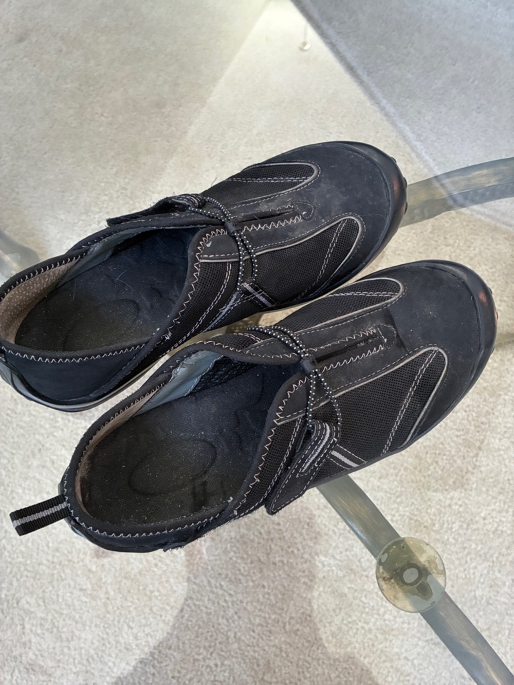 Woman’s J-41 adventure on hiking shoes